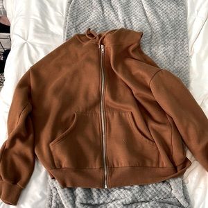 Oversized Brown zip up